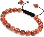 MASSIVE BEADS Natural Healing Power Gemstone Crystal Beads Unisex Adjustable Macrame Bracelets 8mm - Image 3